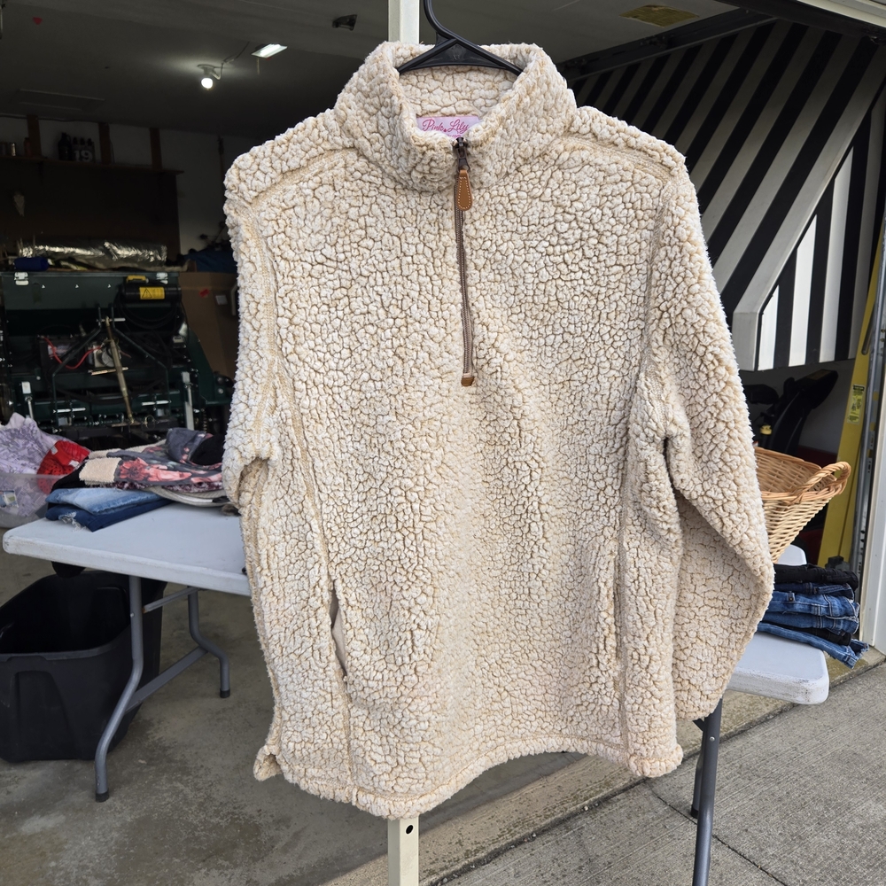 Pink Lily Cream Sherpa Jacket